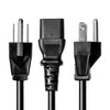 Rocstor 6ft/1.8m Premium Computer Power Cord NEMA 5-15 to C13 - Black, Part# Y10C111-B1