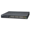 Planet Industrial 24-Port 10/100/1000T + 4 1000X SFP Layer 3 Managed Switch (-40~75 degrees C), Stock# PN-IGS-6330-24T4S