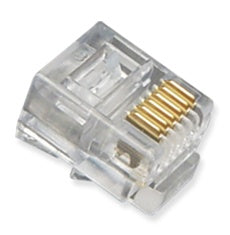 ICC PLUG, 6P6C, FLAT ENTRY, STRANDED, 100PK Stock# ICMP6P6CFT