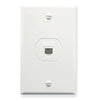 ICC WALL PLATE, DESIGNER, VOICE 6P6C, WHITE Stock# IC630S60WH