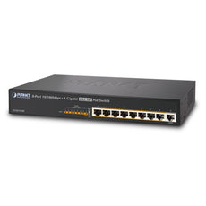 PLANET FGSD-910P 13" 8-Port 10/100 Ethernet 802.3af POE Switch with 1-Port Gigabit  Uplink (130W), Stock# FGSD-910P, Stock# FGSD-910P