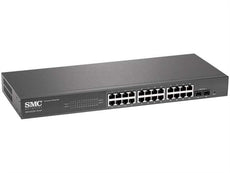 SMC Networks SMCGS26C-Smart NA 24-port 10/100/1000  Gigabit Smart Switch w/ 2 SFP uplink slots, Stock# SMCGS26C-Smart NA