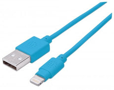 INTELLINET/Manhattan 391467 iLynk Lightning Cable  3ft BLUE, Stock# 391467