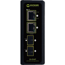 Syncom KA-GH4P 4 Port Hardened Gigabit Switch with 2 PoE+ Ports and 2 Gigabit Fiber Ports, Stock# KA-GH4P