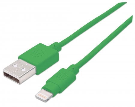 INTELLINET/Manhattan 394215 iLynk Lightning Cable  3ft GREEN, Stock# 394215