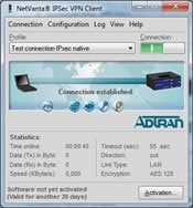 ADTRAN 1950360G1#25 NV SECURE VPN CLNT, 25 USR, Stock# 1950360G1#25