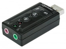 INTELLINET/Manhattan 151429 Hi-Speed USB 3D 7.1 Sound Adapter, Stock# 151429