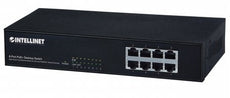 INTELLINET IPS-08F-140W, 8-Port PoE+ Desktop Switch-130 watts PoE Budget, Stock# 560764