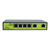 Syncom CMA-F6P-60X 4 Port Fast Ethernet PoE Switch with 2 Port Fast Ethernet Uplinks, Stock# CMA-F6P-60X