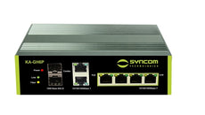 Syncom KA-GH6P 4 Port Hardened Gigabit PoE+ Switch with 2 Port Gigabit SFP, Stock# KA-GH6P