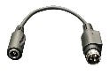 Tycon 4Pin DIN Male to 5.5/2.1mm DC Jack, 6" Cable, Part# 5700035