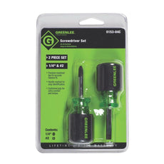 Greenlee SCREWDRIVER SET,STUBBY,2PC, Part# 0153-04C