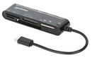 Manhattan USB-C to SD / microSD Card Reader, Part# 102681