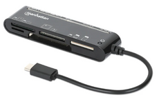 Manhattan USB-C to SD / microSD Card Reader, Part# 102681