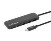 Manhattan USB-C Docking Station with 100 W PD / 4K HDMI 5-in-1 Multiport USB Hub, Part# 130721