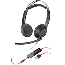 Poly Blackwire 5220 USB Type-A Stereo On-Ear Headset  207576-03