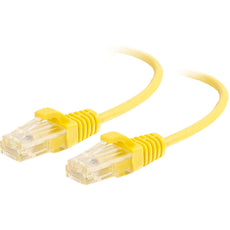 C2G RJ45 Male to RJ45 Male Slim Cat 6 Patch Cable (7', Yellow)  01173
