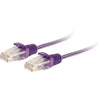 C2G RJ45 Male to RJ45 Male Slim Cat 6 Patch Cable (10', Purple) 01184