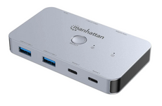 Manhattan 2-Port HDMI USB-C KVM Switch 4K@60Hz with Power Delivery, Part# 154390