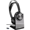 Poly Voyager Focus 2 UC Stereo Noise-Canceling On-Ear Headset (Standard, USB Type-A, Charging Stand) 213727-01