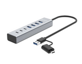 Manhattan 7-Port USB 3.0 Type-C / Type-A Combo Hub 3+4, Part# 181136