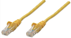 Intellinet IEC-C5-YLW-3, Network Cable, Cat5e, UTP, RJ45 Male / RJ45 Male, 1.0 m (3 ft.), Yellow, Part# 318969