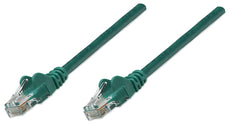Intellinet IEC-C5-GR-7, Network Cable, Cat5e, UTP, RJ45 Male / RJ45 Male, 2.0 m (7 ft.), Green, Part# 318990