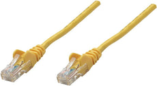 Intellinet IEC-C5-YLW-10, Network Cable, Cat5e, UTP, RJ45 Male / RJ45 Male, 3.0 m (10 ft.), Yellow, Part# 319805