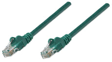 Intellinet IEC-C5-GR-25, Network Cable, Cat5e, UTP, RJ45 Male / RJ45 Male, 7.5 m (25 ft.), Green, Part# 319881