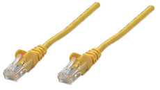 Intellinet IEC-C5-YLW-25, Network Cable, Cat5e, UTP, RJ45 Male / RJ45 Male, 7.5 m (25 ft.), Yellow, Part# 319966