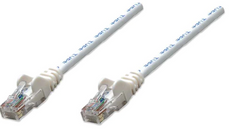 Intellinet IEC-C6-WT-5, Network Cable, Cat6, UTP, RJ45 Male/ RJ45 Male, 1.5 m (5 ft.), White, Part# 341950