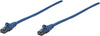 Intellinet IEC-C6-BL-1, Network Cable, Cat6, UTP, RJ45 Male / RJ45 Male, 0.3 m (1 ft.), Blue, Part# 343282