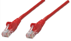Intellinet IEC-C6-RD-1, Network Cable, Cat6, UTP, RJ45 Male / RJ45 Male, 0.3 m (1 ft.), Red, Part# 343329