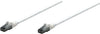 Intellinet IEC-C6-WT-0.5, Network Cable, Cat6, UTP, RJ45 Male / RJ45 Male, 0.15 m (0.5 ft.), White, Part# 347372