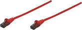 Intellinet IEC-C6-RD-0.5, Network Cable, Cat6, UTP, RJ45 Male / RJ45 Male, 0.15 m (0.5 ft.), Red, Part# 347396