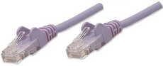 IntellinetIEC-C6-PRP-1,  Network Cable, Cat6, UTP, RJ45 Male / RJ45 Male, 0.3 m (1 ft.), Purple, Part# 393102