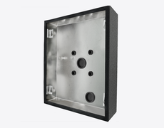 DoorBird D21xKH surface-mounting housing (backbox), Stainless steel V4A, powder-coated, semi-gloss, DB 703 color pearled dark grey, Part# 423868052