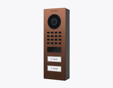 Doorbird D1102V-S, SURFACE-MOUNT IP VIDEO DOOR STATION, Bronze-finish as PVD coating, stainless steel, brushed, Part# 423869639