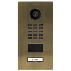 Doorbird D2101V, IP VIDEO DOOR STATION, Real burnished brass, Part# 423869790