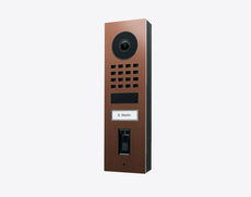 Doorbird D1101FV-S, FINGERPRINT 50 SURFACE-MOUNT IP VIDEO DOOR STATION, Bronze-finish as PVD coating, stainless steel, brushed, Part# 423872165