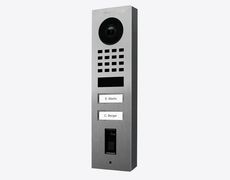 DoorBird D1102FV-S, IP Video Door Station, Fingerprint 50 Surface-mount, stainless steel V2A, brushed, 2 call buttons, Part# 423872264