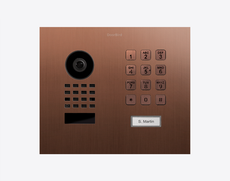 Doorbird D1101KH-M-F, MODERN FLUSH-MOUNT IP VIDEO DOOR STATION, Bronze-finish as PVD coating, stainless steel, brushed, Part# 423873292