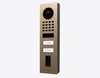 Doorbell D1102FV-S, FINGERPRINT 50 SURFACE-MOUNT IP VIDEO DOOR STATION, Real burnished brass, Part# 423873551
