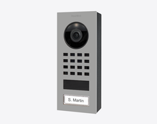 Doorbird D1101V-S, SURFACE-MOUNT IP VIDEO DOOR STATION, RAL 9006, stainless steel, powder-coated, semi-gloss, Part# 423878419