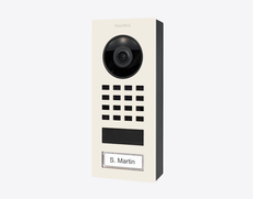 Doorbird D1101V-S, SURFACE-MOUNT IP VIDEO DOOR STATION, RAL 9010, stainless steel, powder-coated, semi-gloss, Part# 423878426