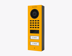 Doorbird D1102V-S, SURFACE-MOUNT IP VIDEO DOOR STATION, RAL 1003, stainless steel, powder-coated, semi-gloss, Part# 423878488