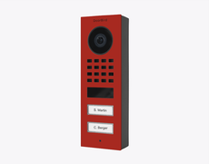 Doorbird D1102V-S, SURFACE-MOUNT IP VIDEO DOOR STATION, RAL 3000, stainless steel, powder-coated, semi-gloss, Part# 423878532