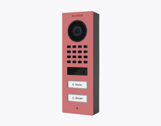 Doorbird D1102V-S, SURFACE-MOUNT IP VIDEO DOOR STATION, RAL 3014, stainless steel, powder-coated, semi-gloss, Part# 423878549