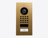 Doorbird D1101V-F, FLUSH-MOUNT IP VIDEO DOOR STATION, Gold-finish as PVD coating, stainless steel, brushed, Part# 423878617