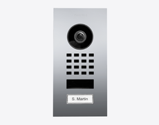 Doorbird D1101V-F, FLUSH-MOUNT IP VIDEO DOOR STATION, Chrome-finish as PVD coating, stainless steel V4A, high-gloss polished, Part# 423878631